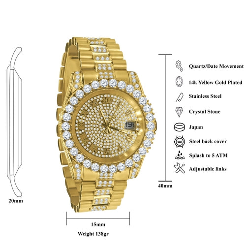 Forte Steel CZ Watch | 530301 Bijoux Majestique Jewelry