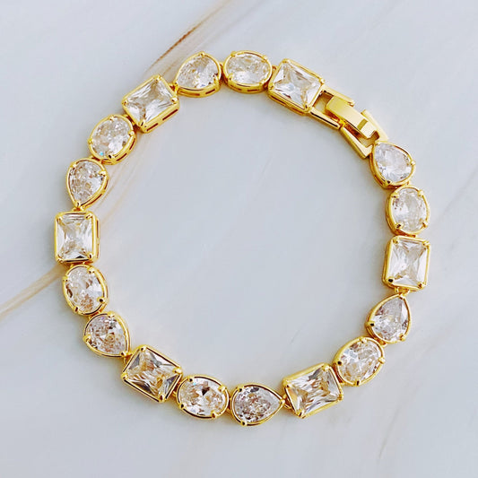 Sparkling In Shapes Bracelet - Bijoux Majestique Jewelry
