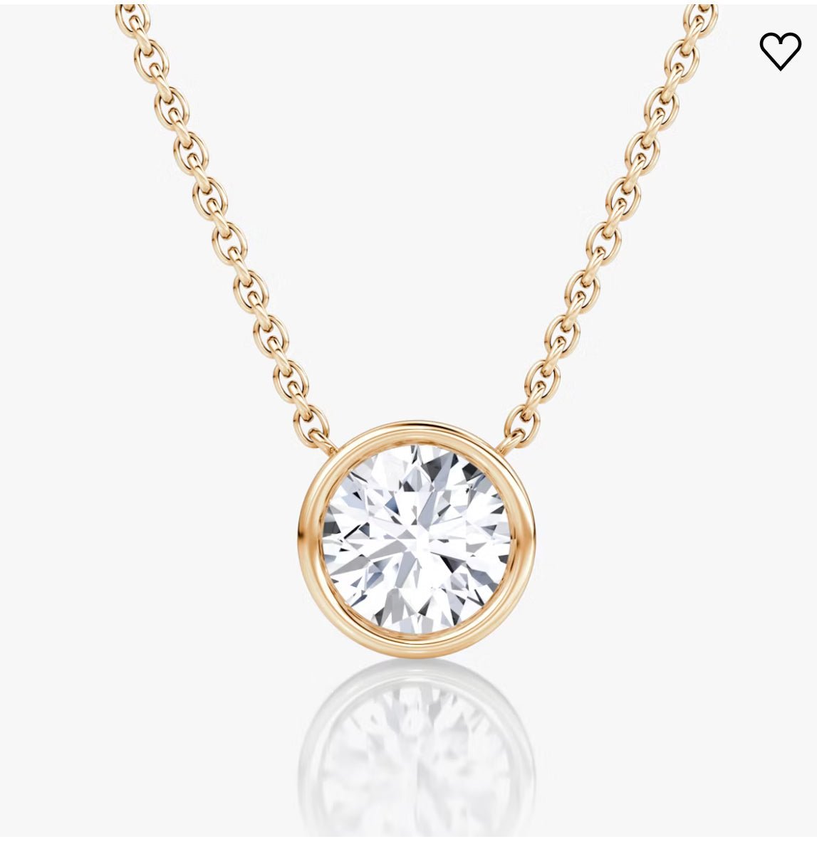 AGI Certified 1.00 Ctw Bezel Set Round Lab Grown Diamond Pendant - G/VS Clarity in Choice of 14K White or Yellow Gold - Bijoux Majestique Jewelry