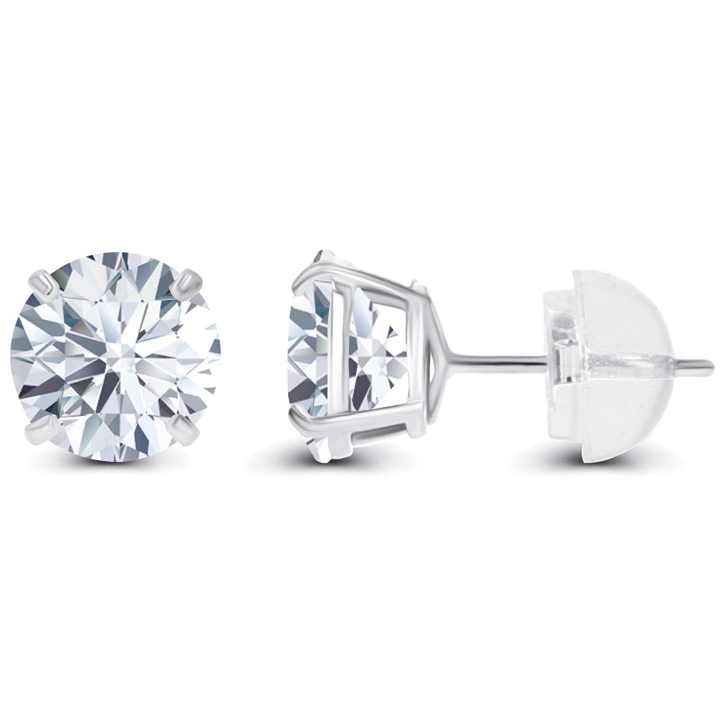 1.50 CTW AGI Certified Lab - Grown Diamond Stud Earrings in 14K White or Yellow Gold | F - G Color | VS Clarity | Ethical Luxury - New Generation Old Tradition