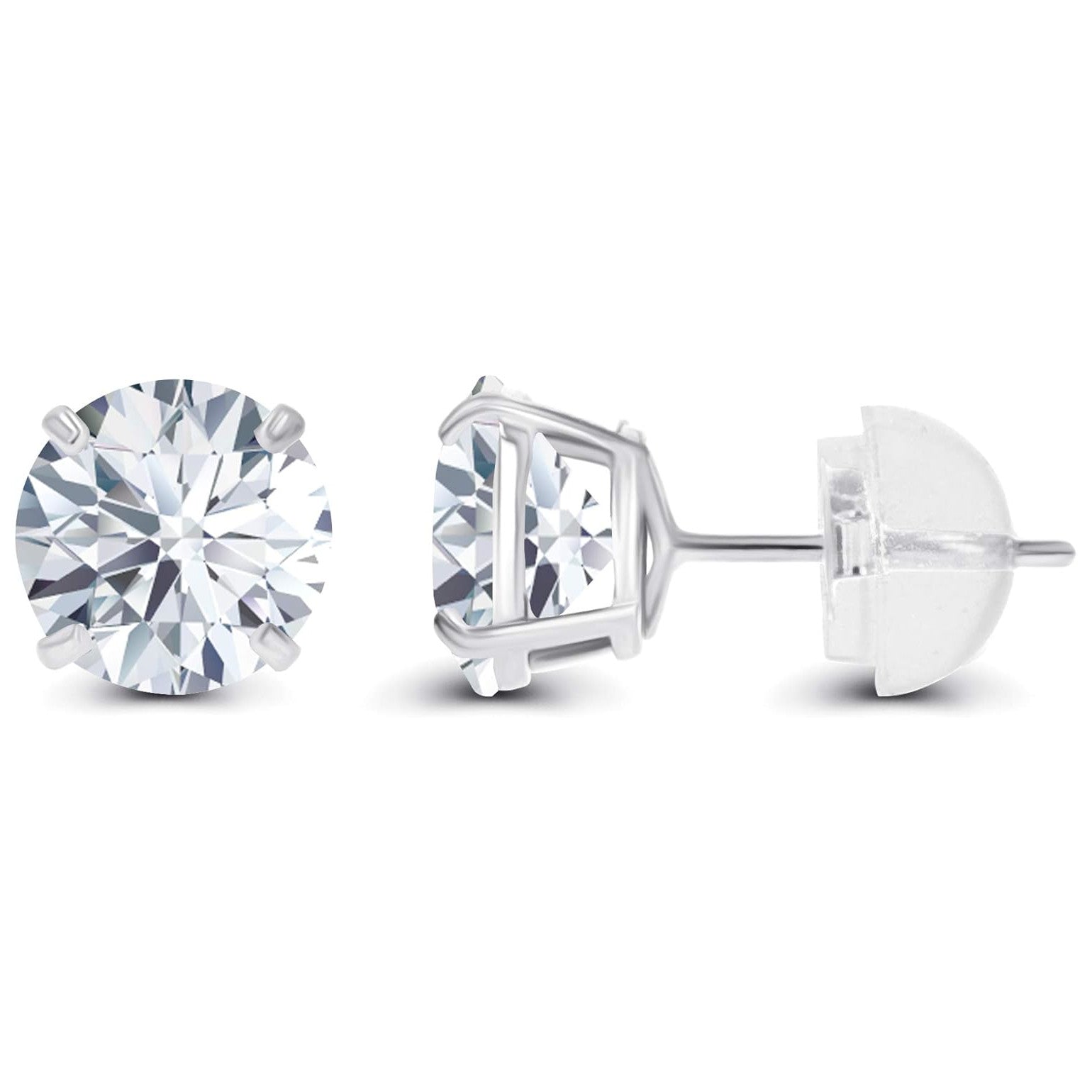 1.50 CTW AGI Certified Lab - Grown Diamond Stud Earrings in 14K White or Yellow Gold | F - G Color | VS Clarity | Ethical Luxury - New Generation Old Tradition