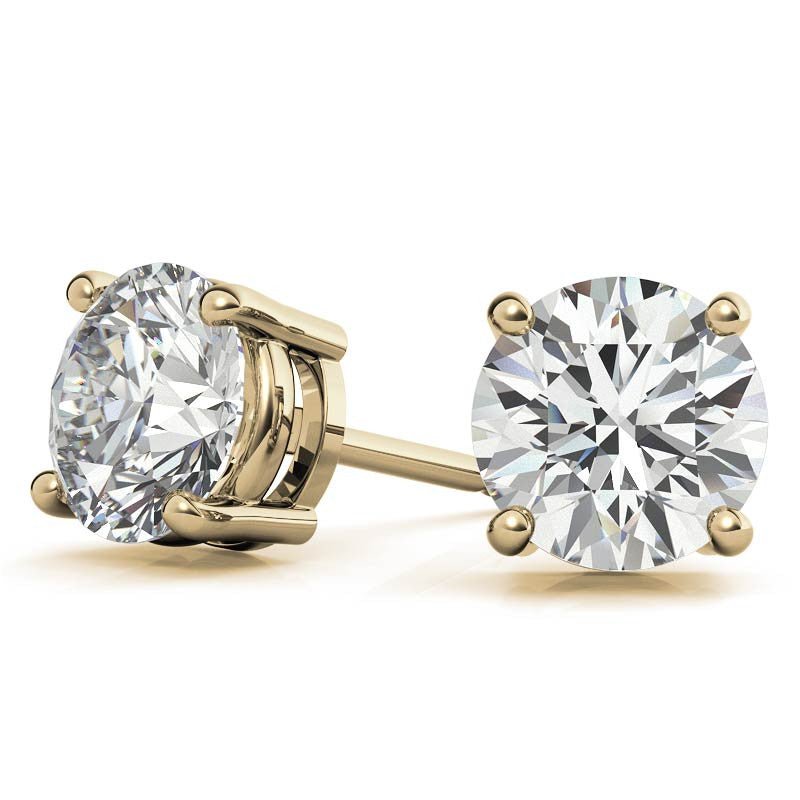 0.50 CTW AGI Certified Lab Grown Diamond (G - VS) Stud Earrings in Choice Of 14K White or Yellow Gold - New Generation Old Tradition