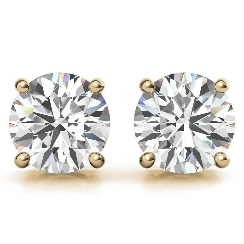 0.50 CTW AGI Certified Lab Grown Diamond (G - VS) Stud Earrings in Choice Of 14K White or Yellow Gold - New Generation Old Tradition