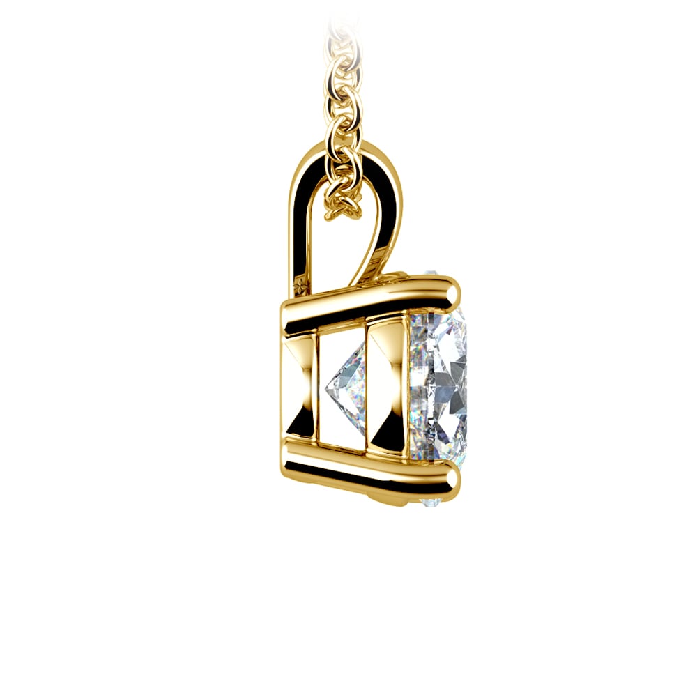 1.00 CTW AGI Certified Lab Grown Diamond Pendant - G/VS Clarity Round Cut in Choice of 14K White or Yellow Gold - Bijoux Majestique Jewelry