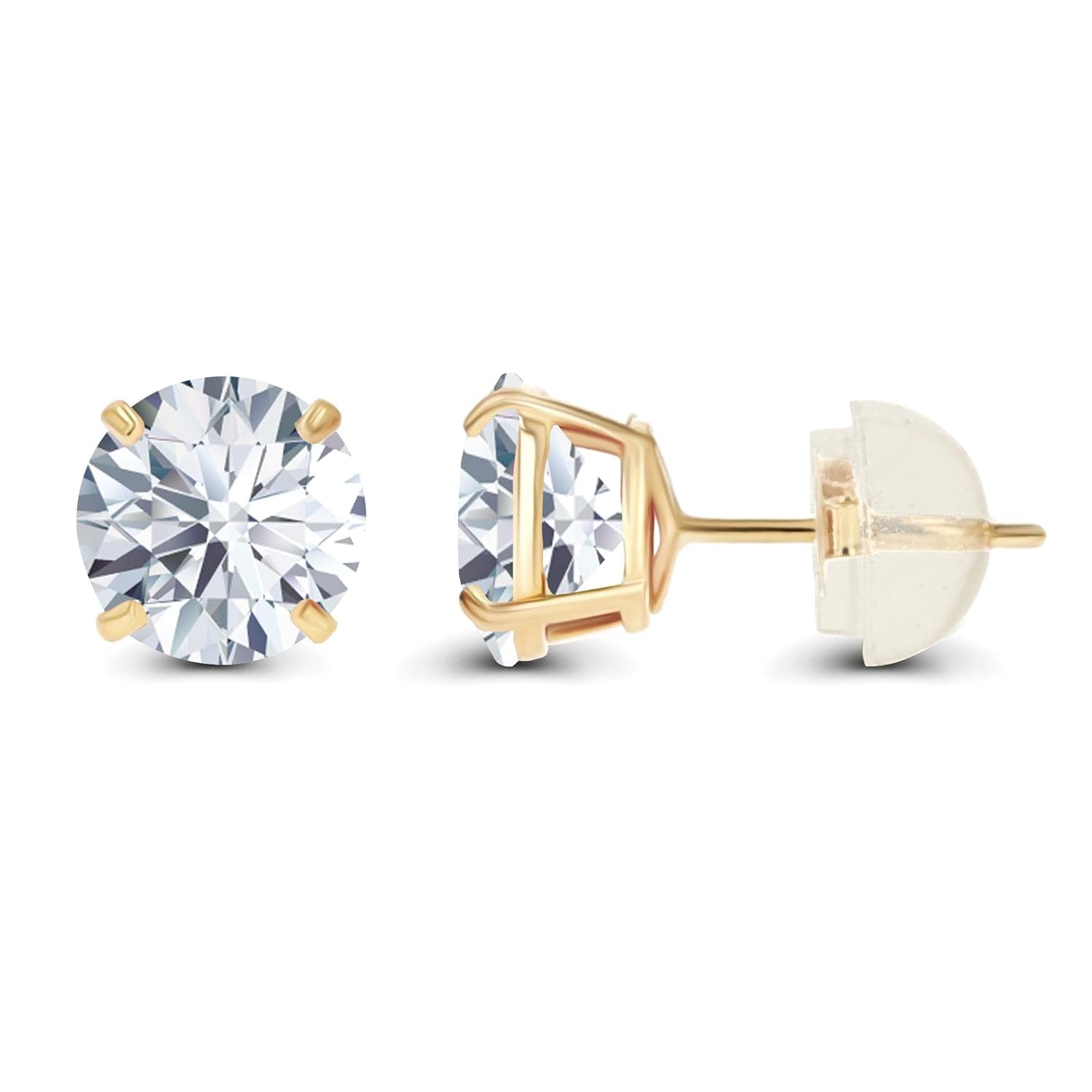 1.50 CTW AGI Certified Lab - Grown Diamond Stud Earrings in 14K White or Yellow Gold | F - G Color | VS Clarity | Ethical Luxury - New Generation Old Tradition